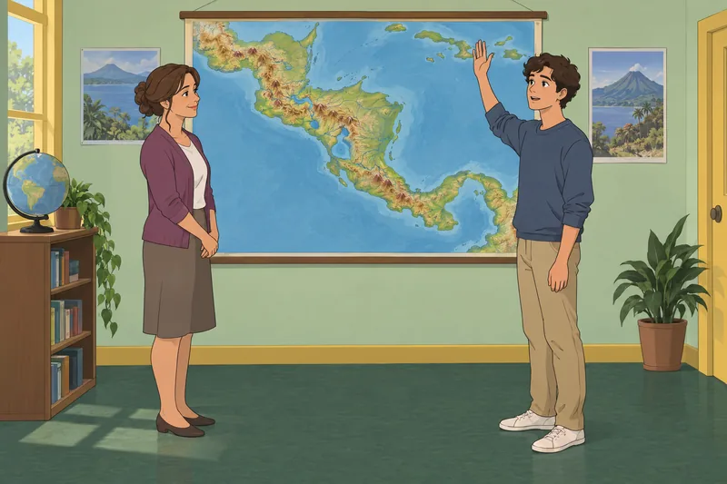El cuestionario sobre las muestra un mapa.