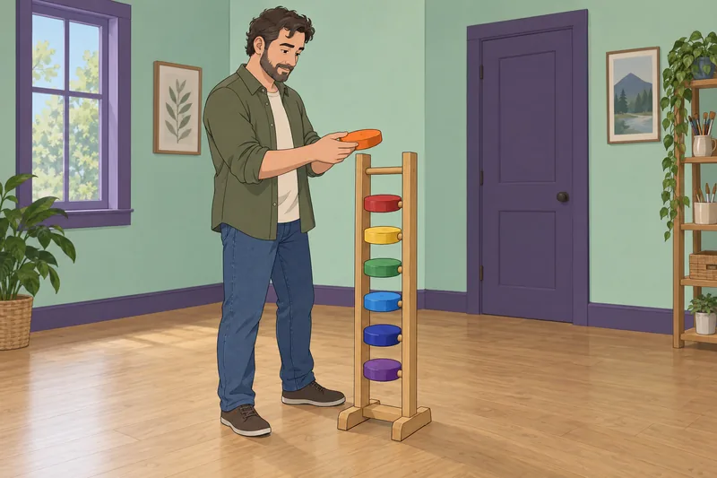 La escena de equilibrio de chakras destaca colores.