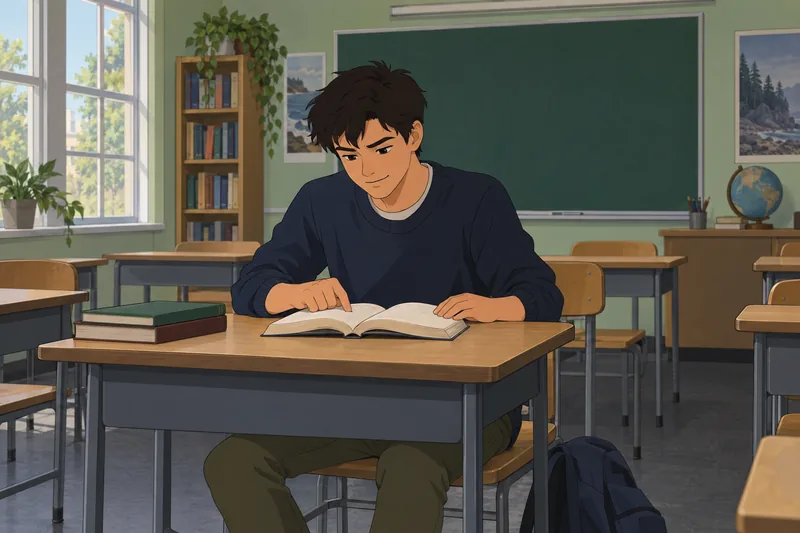 Chapter 6 Quiz: student reviews an open novel.