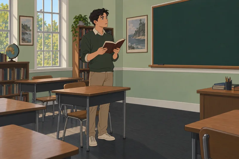 cuestionario del capítulo: estudiante repasa una novela abierta.