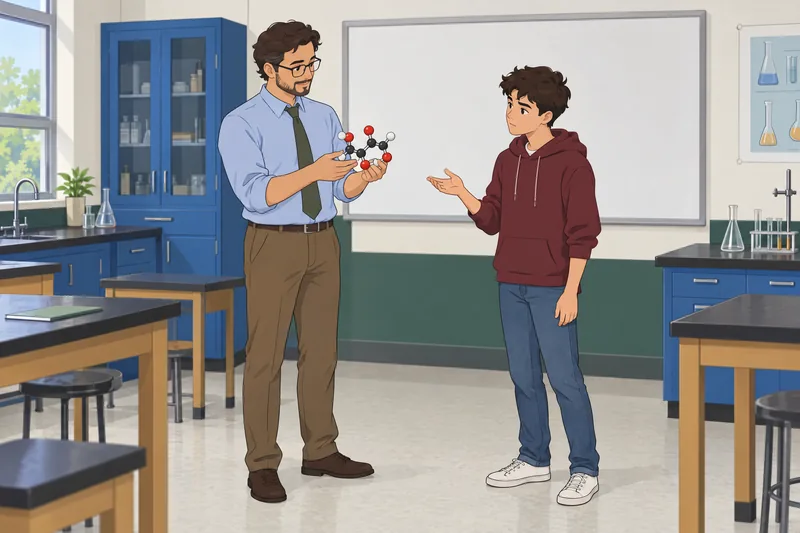 Chemistry Predicting Products shows a classroom model.