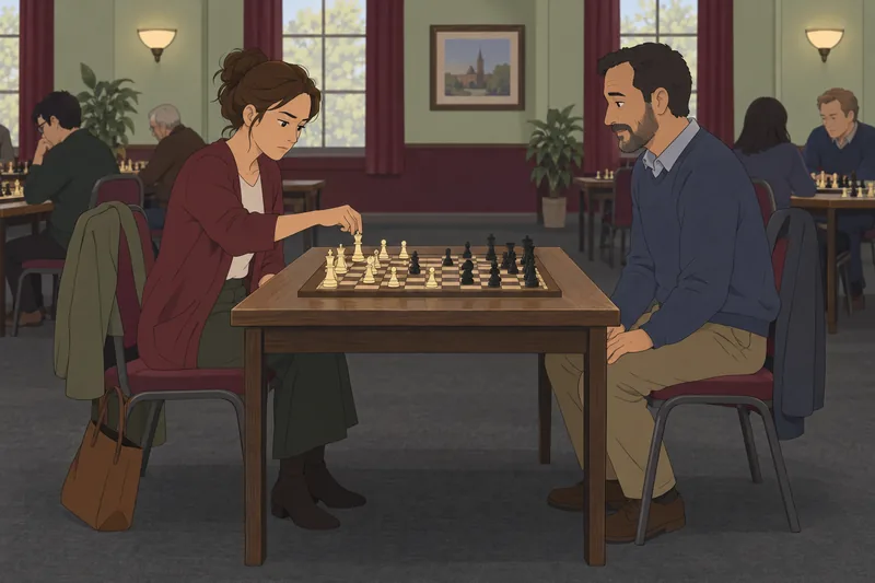 Chess Personality Test shows concentrated calculation.