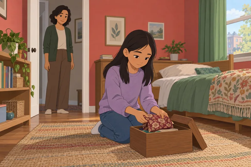 Child Acculturative Stress appears beside a keepsake box.