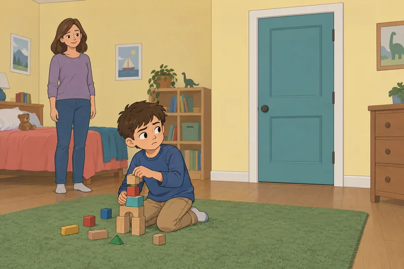 Child Anxiety Scale: A boy builds calmly.