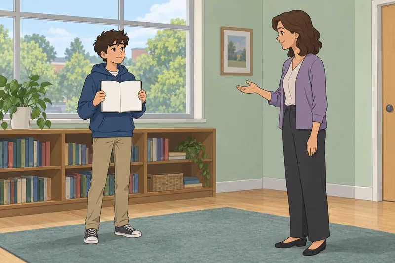 Child and Adolescent student receives classroom guidance.