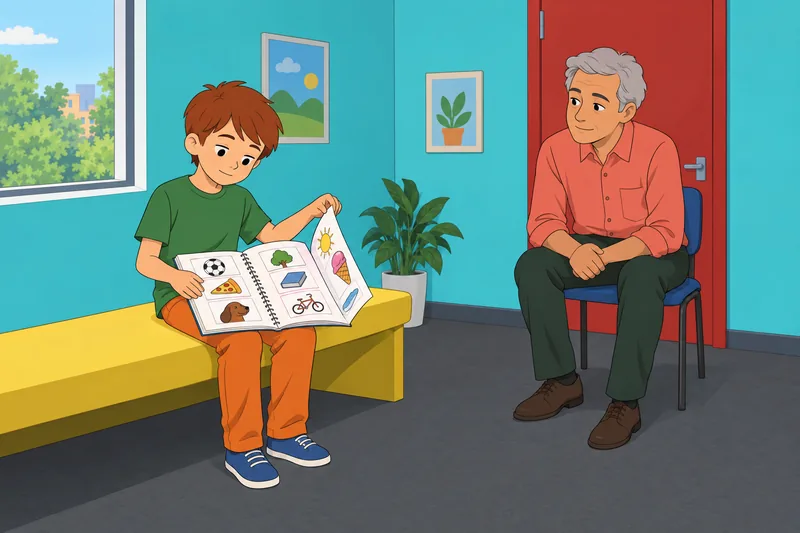 El cuestionario infantil de registra un cuaderno ilustrado.