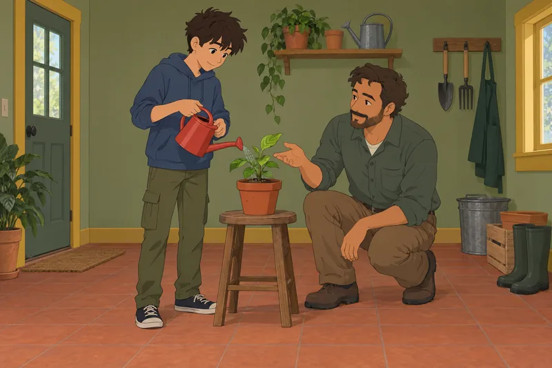 Children's Hopelessness Scale follows a boy tending seedlings.