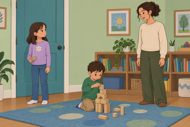 Sibling Rivalry Scale: quiet choices by the door.