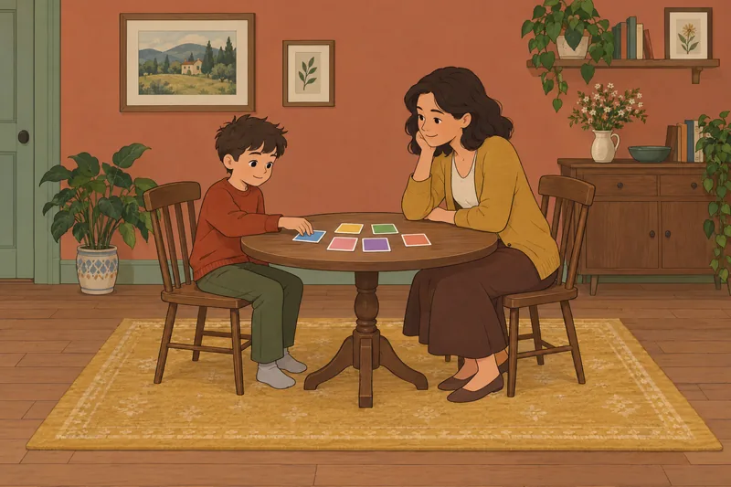 State-Trait Anxiety Inventory in a calm family scene.