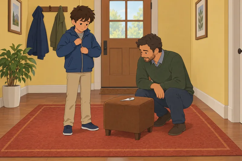Momento del cuestionario infantil de síntomas en casa.
