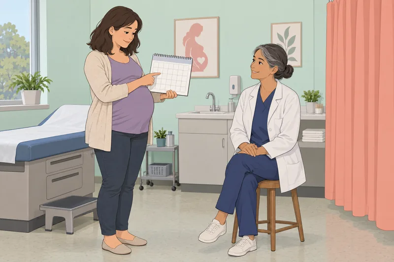 Chinese Labor Prediction: patient checks a due-date calendar.