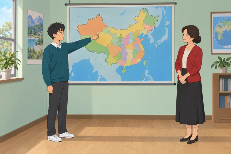 Chinese Provinces Quiz shows a wall map.