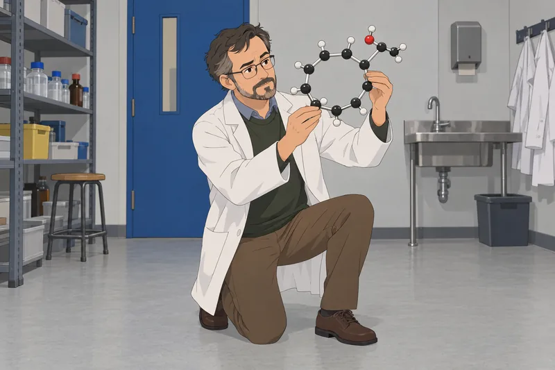 Chirality Quiz shows an instructor rotating a ring.