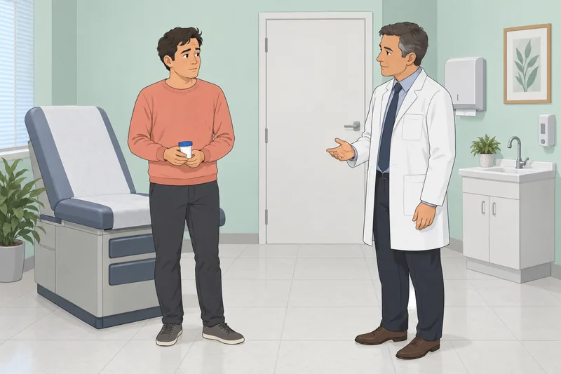 Chlamydia or Yeast: a quiet clinic consultation.