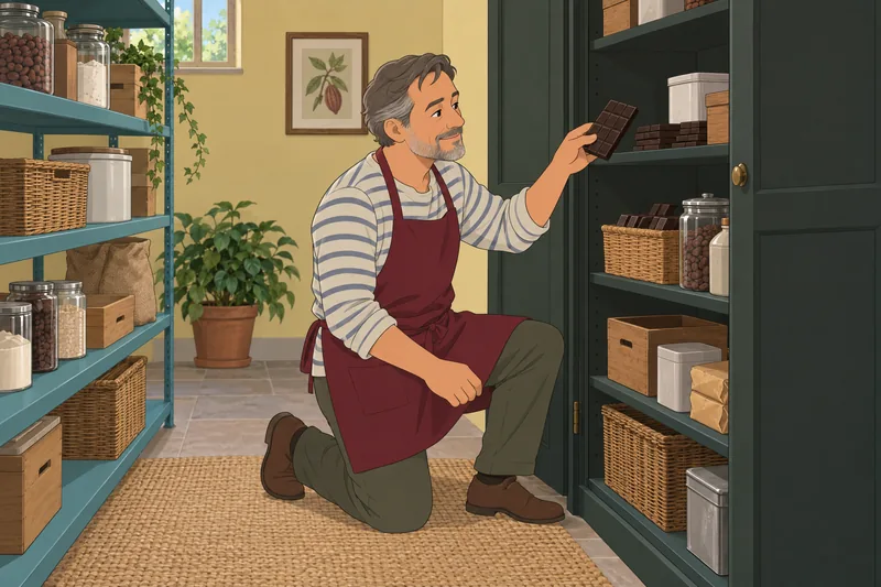 Chocolate Quiz shows a baker checking a bar.