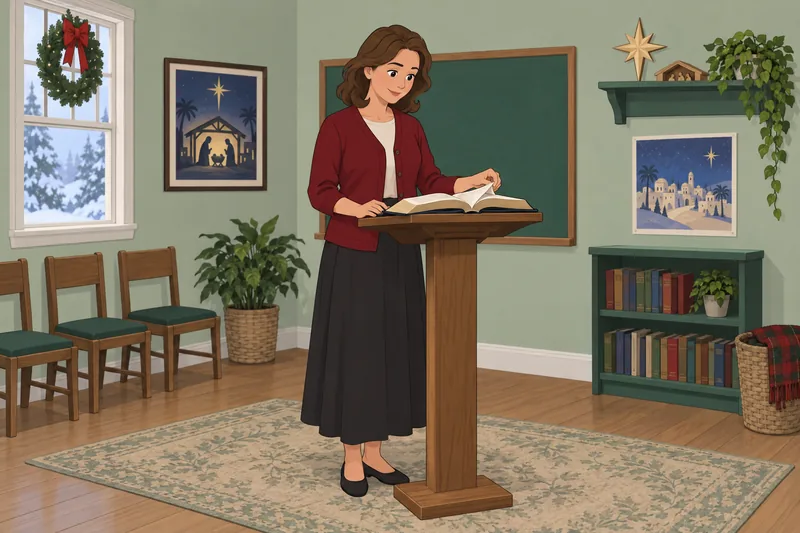 Christmas Bible Quiz in a Sunday-school classroom
