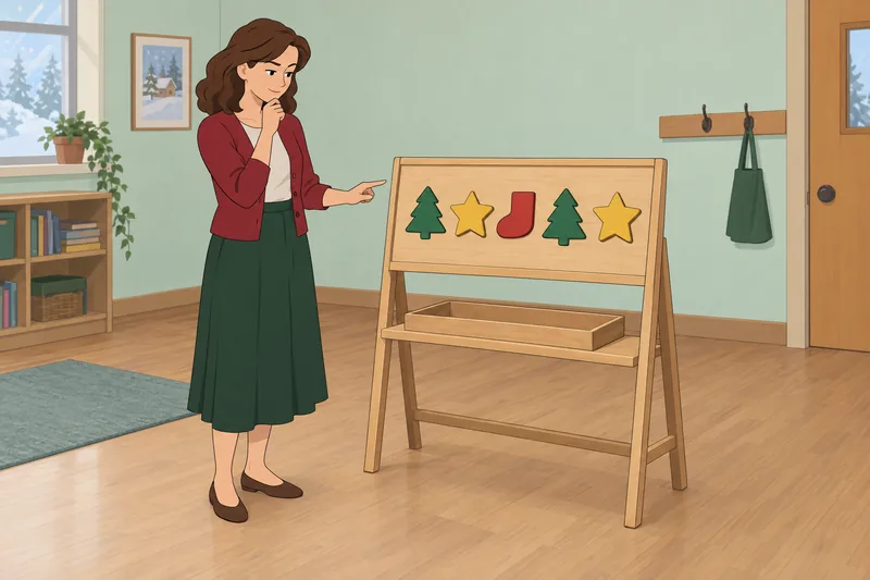 Quiz de acertijos muestra un patrón navideño.