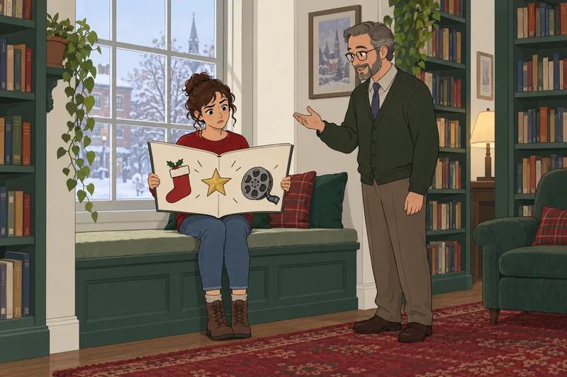 Christmas Emoji Quiz shows a library clue booklet.