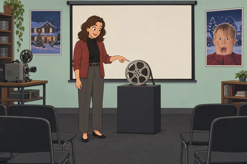 Christmas Movie Picture shows a film-club clue.