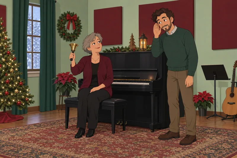Christmas Quiz with answers happens in music class.