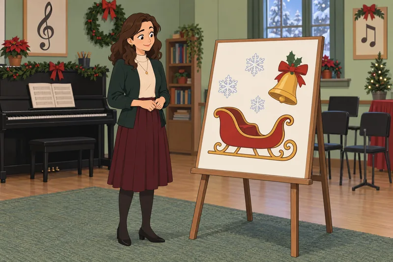 Quiz ilustrado de canciones muestra una pista visual.