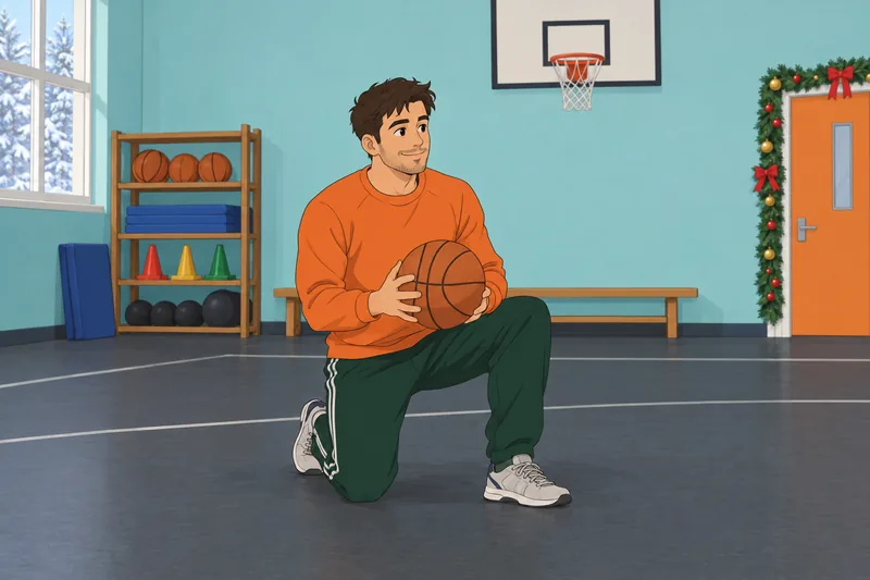 Quiz deportivo de Navidad muestra baloncesto.