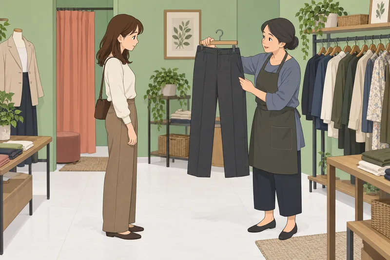 Quiz de chicas: comparan un pantalón con calma.