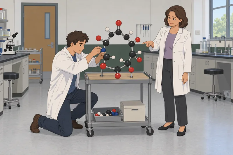 A laboratory model depicts the Citric Acid Cycle.