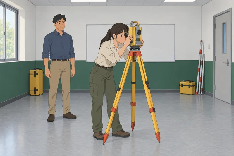 Ilustración del cuestionario de ingeniería en topografía.