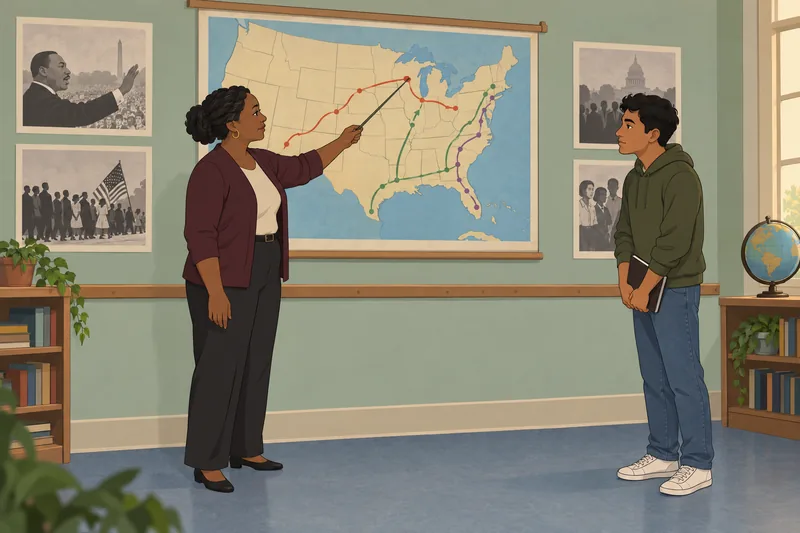 Civil Rights Quiz in a history classroom.