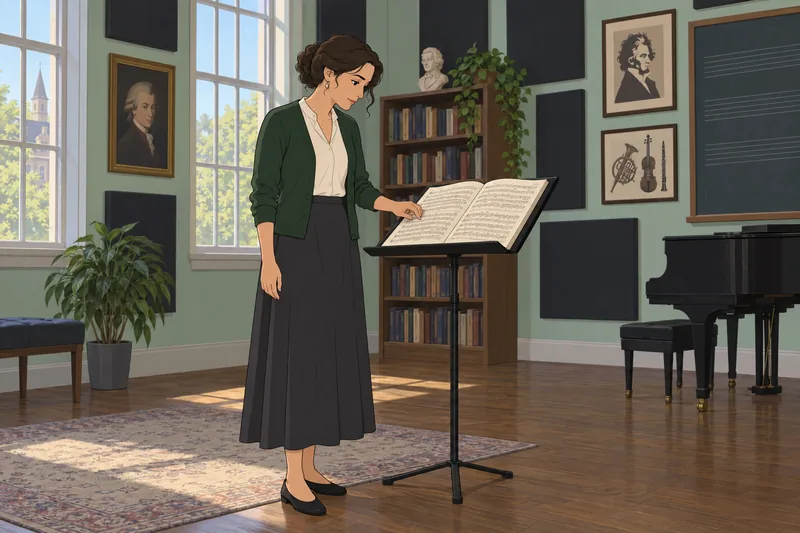 Classical Composer Quiz in a conservatory classroom.
