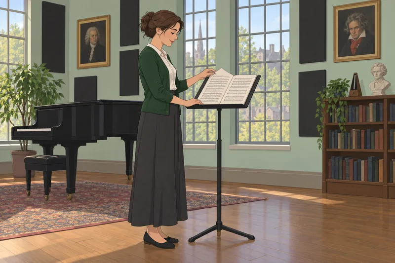 cuestionario sobre compositores en un conservatorio.