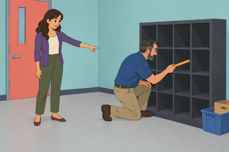 Classroom Objects in shows a ruler in storage.