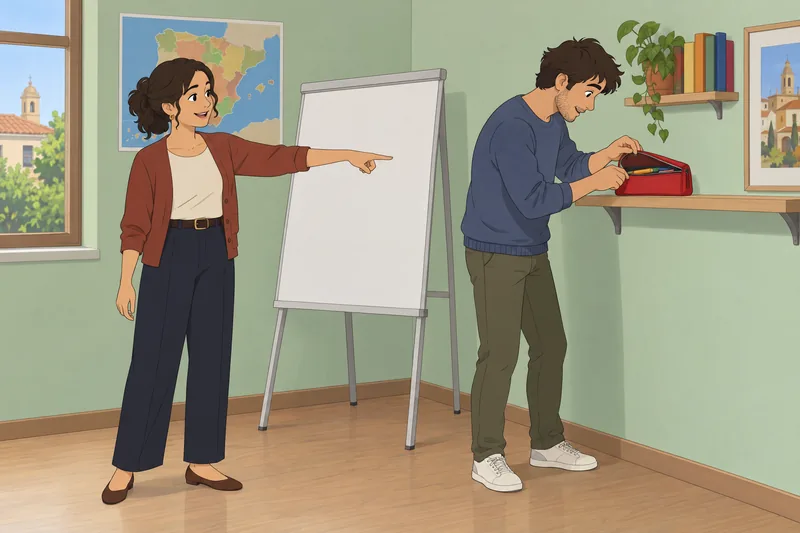 Classroom Objects in shows a pencil case.
