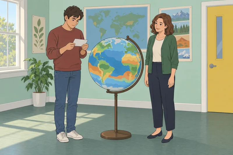 El cuestionario sobre el clima muestra un globo.