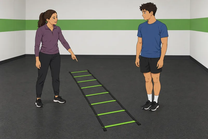 La escala Entrenador-Deportista ED-1 aparece en un gimnasio.