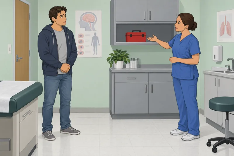 Cocaine Addiction Quiz shows a clinic safety lesson.