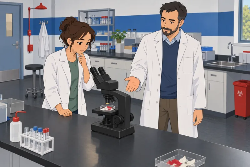El cuestionario sobre codominancia usa un microscopio.