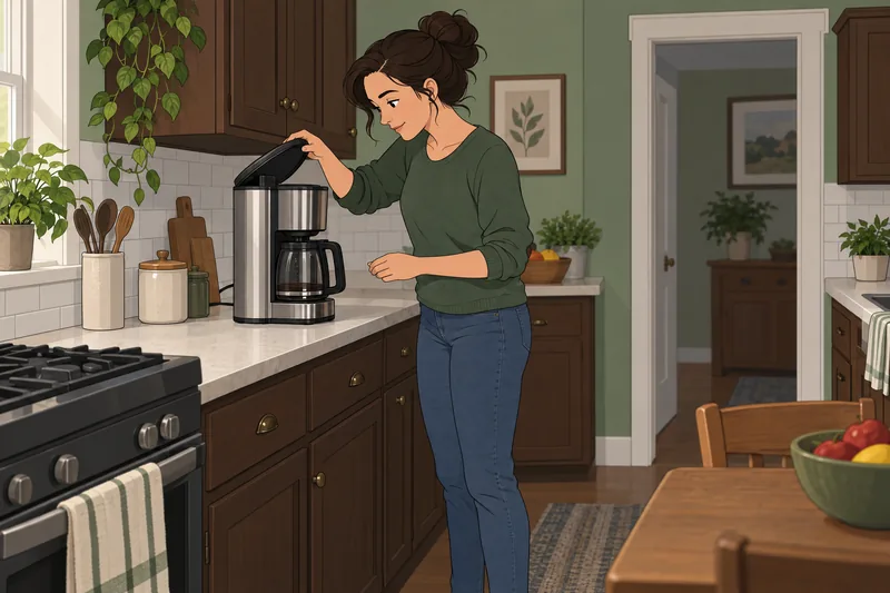 Coffee Maker Quiz: inspecting a drip coffee maker.