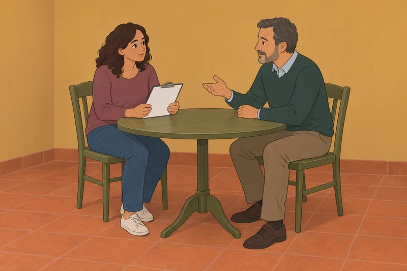 La escala de depresión guía una charla serena.