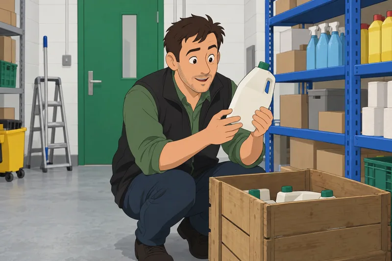 Commercial Jingle Quiz sparks recognition in a stockroom.