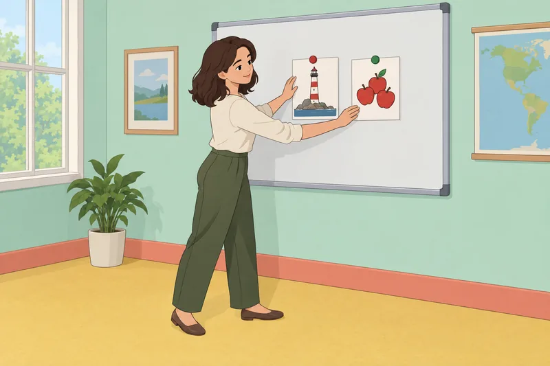 El cuestionario sobre sustantivos guía una clase.
