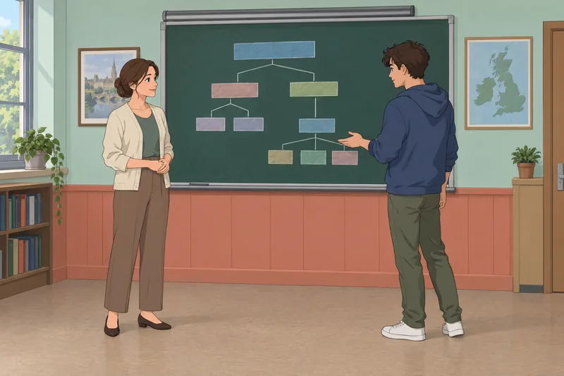 cuestionario sobre complementos en un aula.