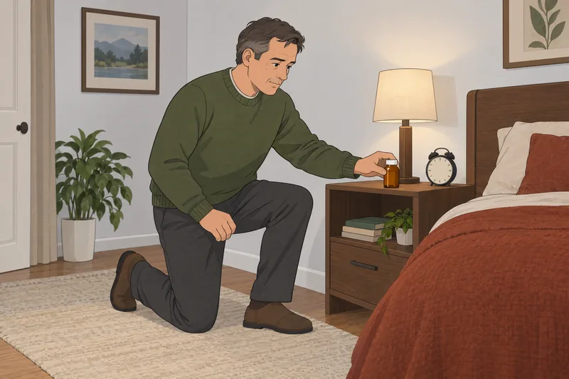 Treatment Adherence Scale shows a patient storing medicine.