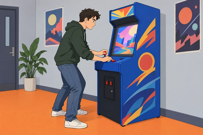 Computer Game Quiz shows an arcade cabinet.
