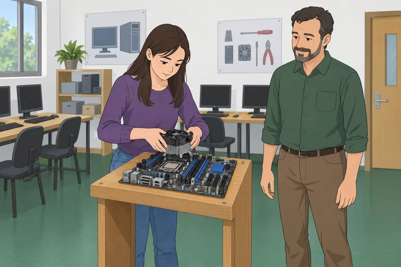 El cuestionario sobre hardware compara componentes.