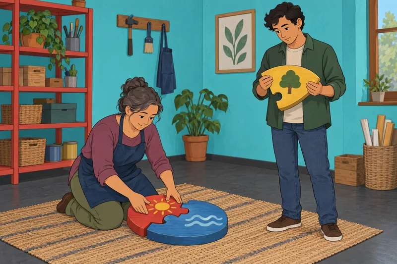 Connect Pictures Quiz shows interlocking picture pieces.
