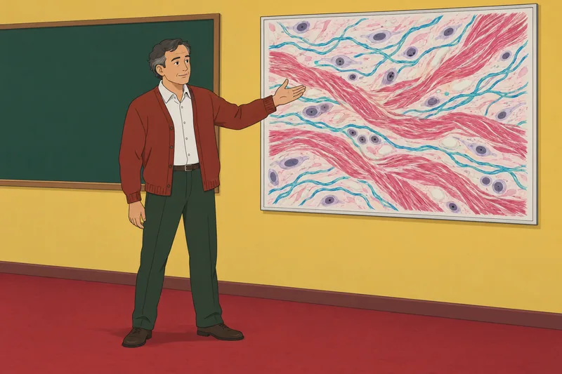 Connective Tissue Quiz presents a tissue teaching panel.