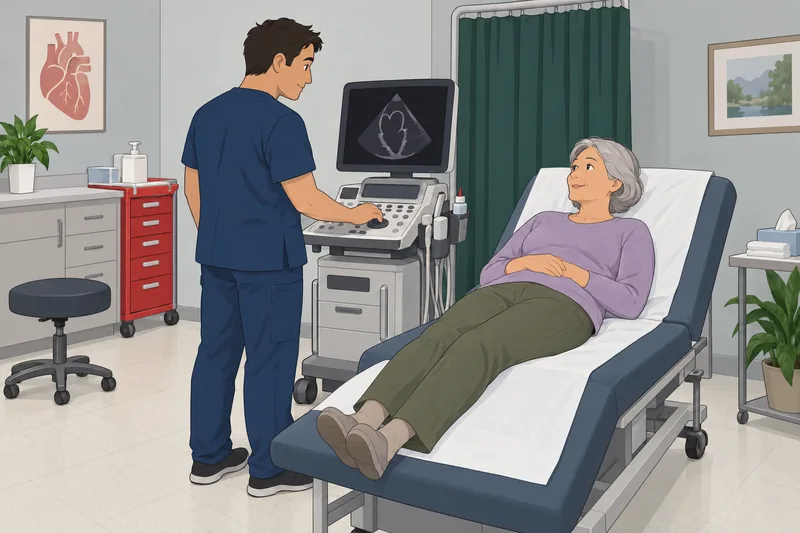 Technician prepares Coronary Artery Disease testing.