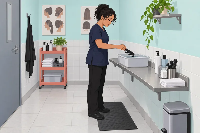 Cosmetology or Esthetician training happens at a salon.
